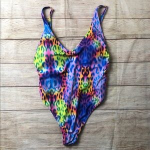 Alia Colorful Leopard Print One Piece Swimsuit